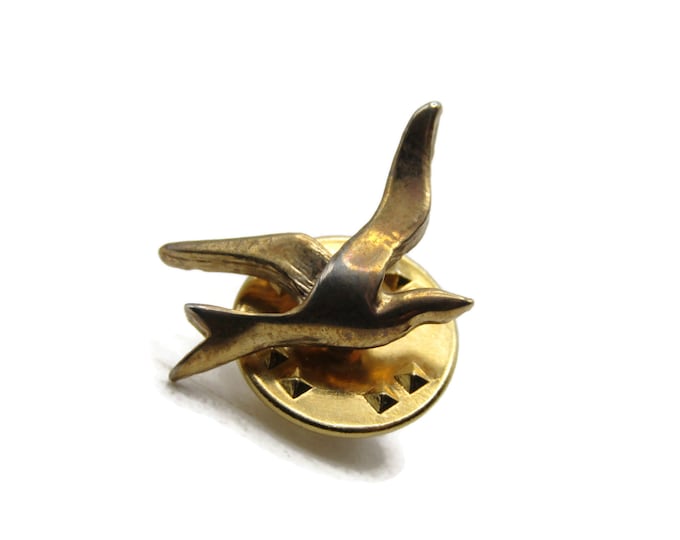 Flying Bird Tie Pin Men's Jewelry Gold Tone