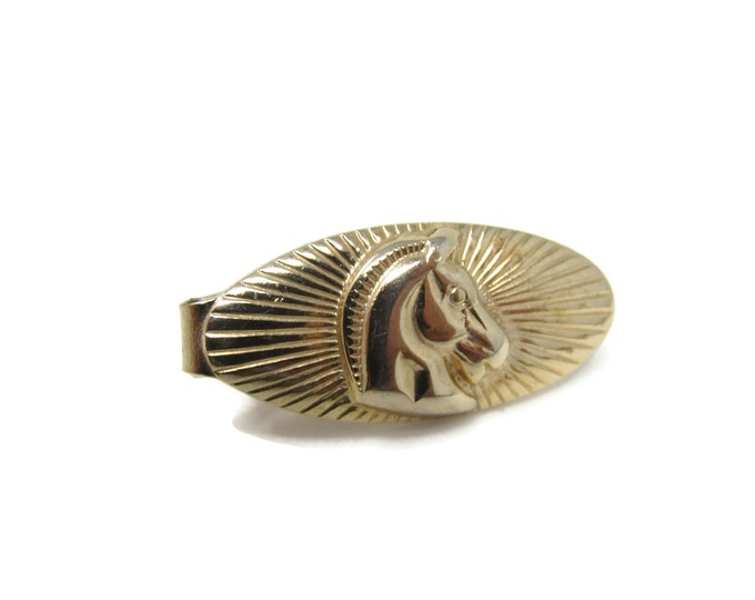 Horse Tie Clip Tie Bar: Vintage Gold Tone - Stand Out from the Crowd with Class