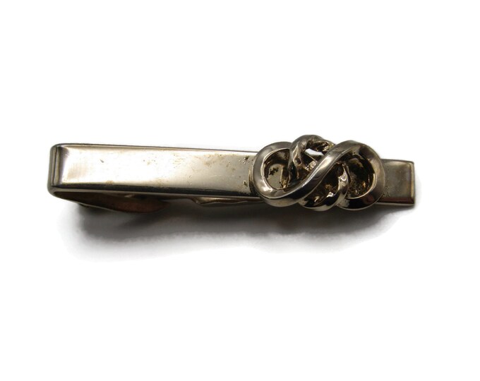 Swirled Knot Gold Tone Tie Bar Classic Design Tie Clip Men's Jewelry