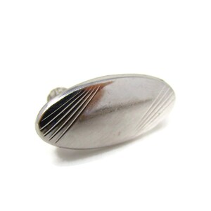 Classic Oval Tie Clip Tie Bar: Vintage Silver Tone - Stand Out from the Crowd with Class
