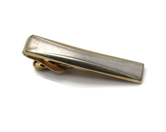 Silver Tone Rounded Edge Classic Gold Tone Tie Bar Tie Clip Men's Jewelry