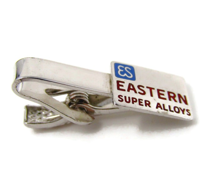 Eastern Super Alloys Tie Clip Vintage Mens Tie Bar Rare Advertising Gift for Dad Son Husband Brother