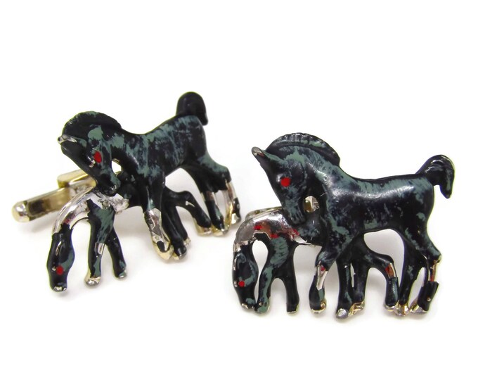 Vintage Cufflinks for Men: Horse Colt Baby Horse Design