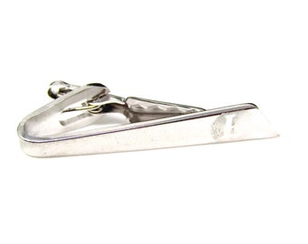 Vintage Art Deco Initial L Tie Clip: Wing Design