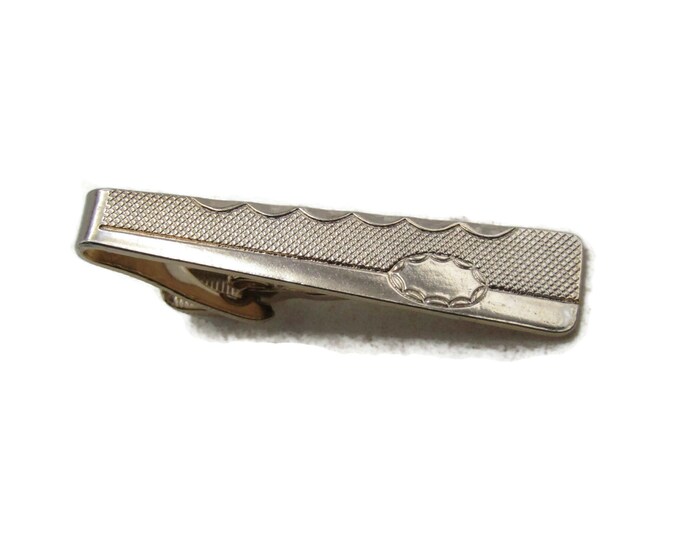 Textured Design Tapered Tie Clip Tie Bar Men's Jewelry Gold Tone