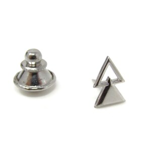 Modernist Triangles Stacked Tie Tack Pin Vintage Men&#39;s Jewelry Nice Design
