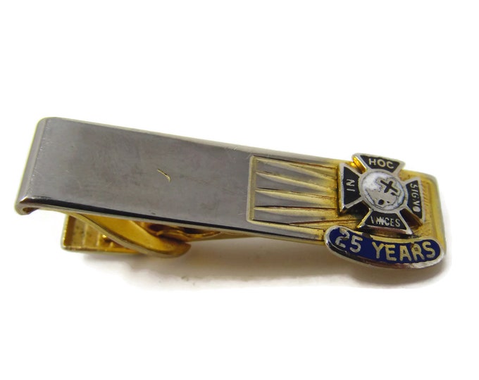 Vintage Tie Clip Tie Bar: Knights Templar In Hoc Signo Vinces 25 Years