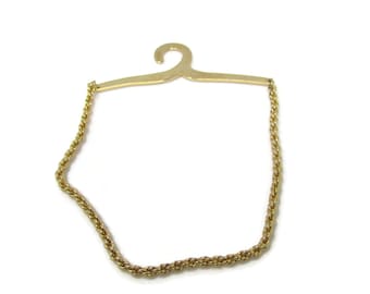 Button Hook Chain Gold Tone Vintage Men's Jewelry