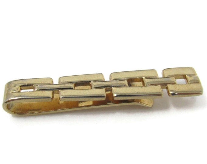 Chain Link Tie Clip Tie Bar: Vintage Gold Tone - Stand Out from the Crowd with Class
