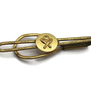 Vintage Gold Tone Bowling Tie Bar: Men&#39;s Jewelry