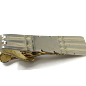 Art Deco Bumpy Ridge Tie Clip Tie Bar: Vintage Gold Tone - Stand Out from the Crowd with Class