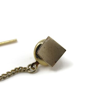 Curved Square Tie Tack Pin Vintage Men&#39;s Jewelry Nice Design