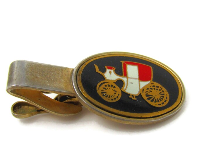 Carriage Tie Clip Vintage Mens Tie Bar Great Design Gift for Dad Son Husband Brother