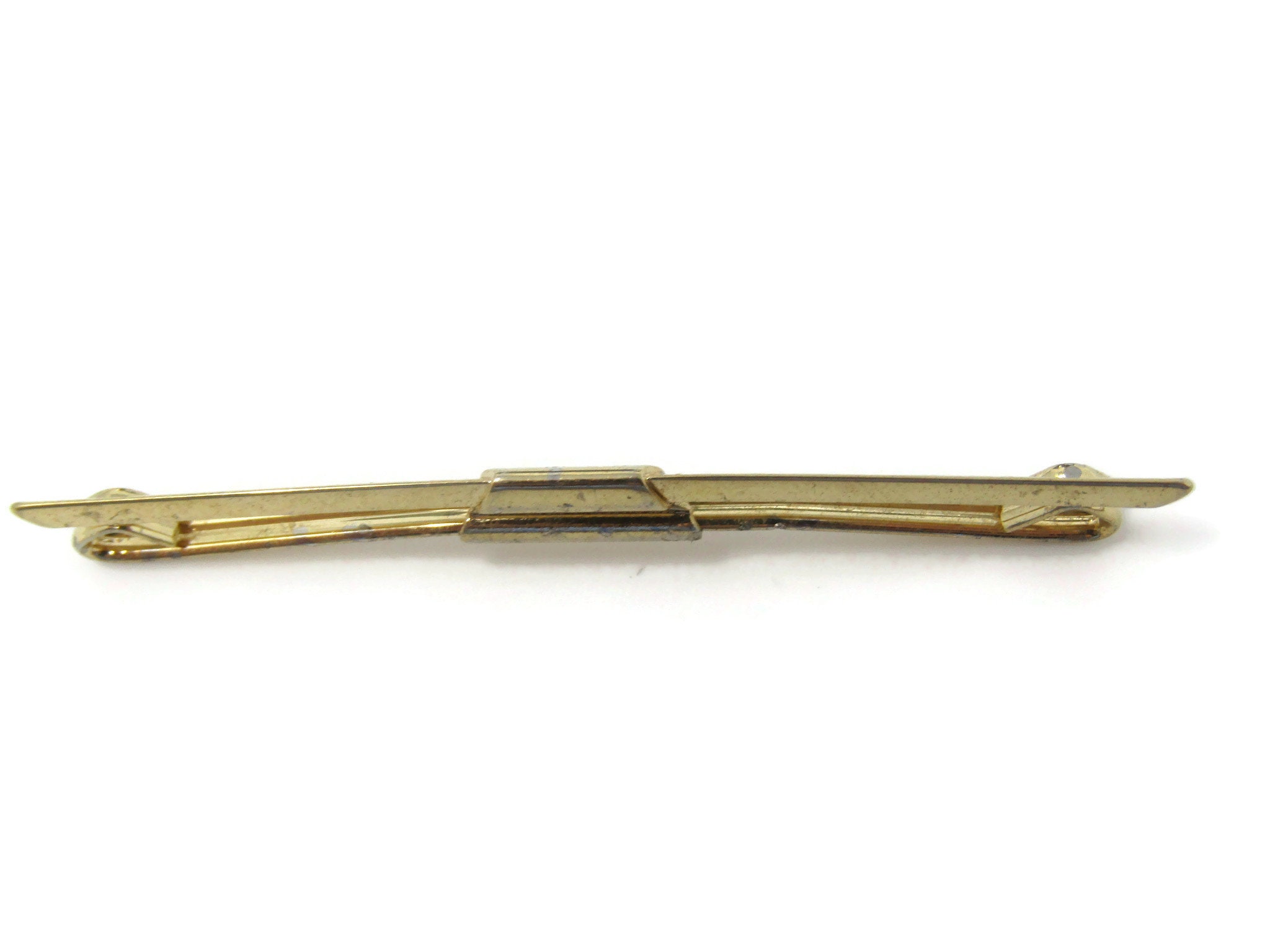 Knot Tie Clip Tie Bar Vintage Gold Tone Stand Out from the Crowd with Class