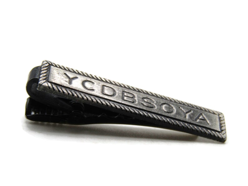 YCDBSOYA Lettered Tie Clip Tie Bar Men's Jewelry Silver Etsy