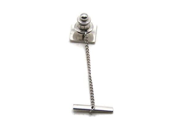 Square G Letter Initial Monogram Tie Pin And Chai… - image 3