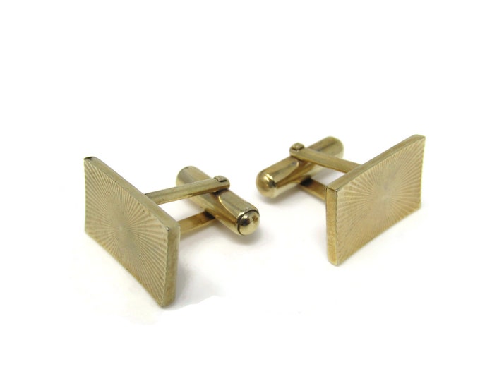 Burst Design Cufflinks for Men: Vintage Gold Tone - Stand Out from the Crowd with Class