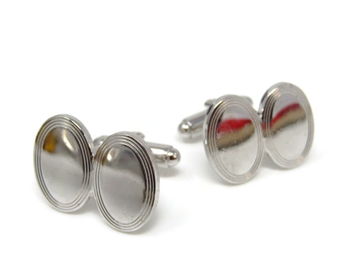 Double Oval Cufflinks for Men's Vintage Men's Jewelry Nice Design
