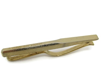 Vintage Snap On Tools Chisel Tie Clip: Gold Tone Tie Bar