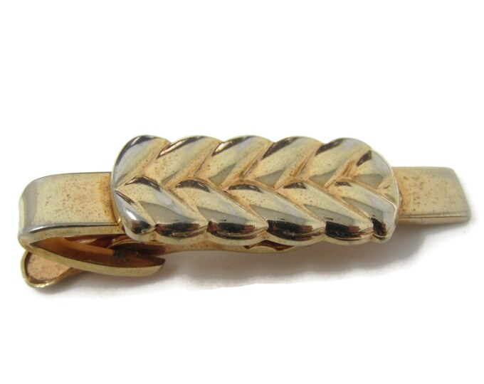 Modernist Braid Design Tie Clip Tie Bar: Vintage Gold Tone - Stand Out from the Crowd with Class