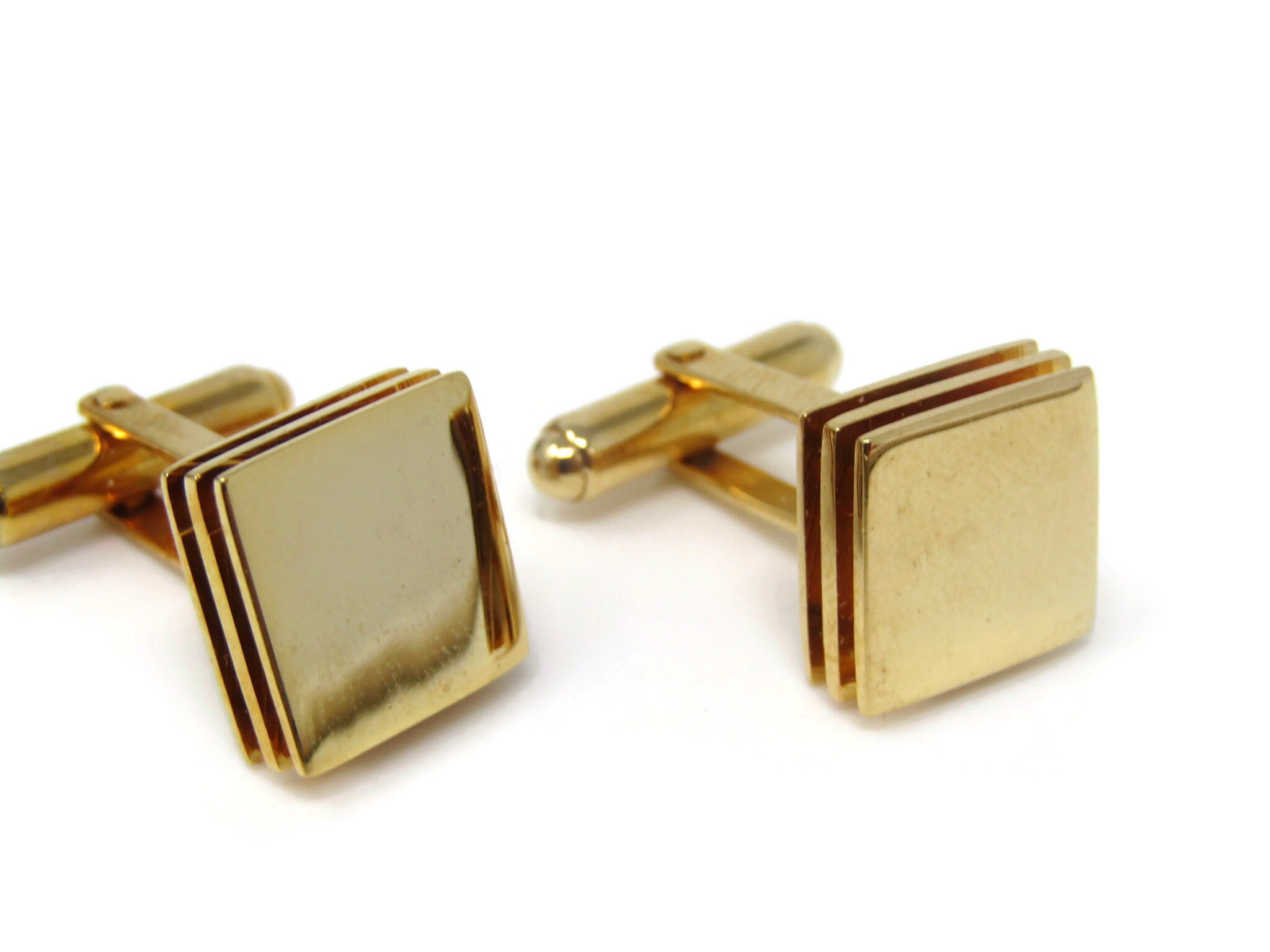 Stacked Squares by Christian Dior Cufflinks for Men's Vintage Men's Jewelry Nice Design