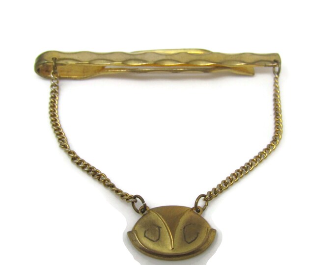 JC Chain Design Tie Bar Clip Vintage Gold Tone Stand Out w/ Style Fit In with Class