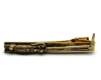 Airbrush by AirCO Spray Painting Gold Tone Tie Bar Tie Clip Men's Jewelry