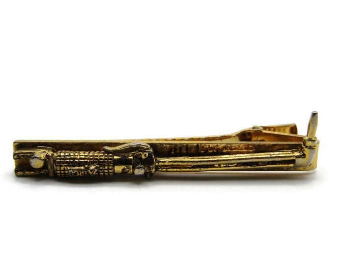 Airbrush by AirCO Spray Painting Gold Tone Tie Bar Tie Clip Men's Jewelry