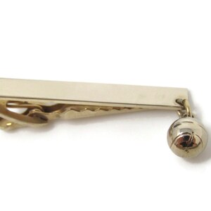 Basketball Charm Tie Clip Bar Gold Tone Vintage Men&#39;s Jewelry Nice Design