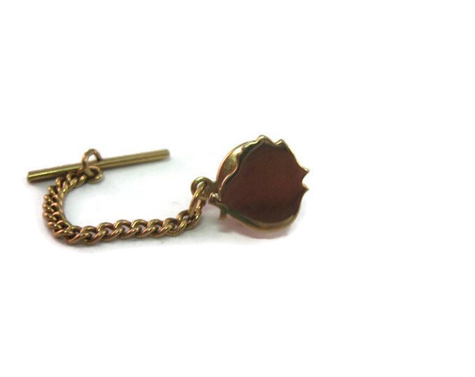 Vintage Men's Tie Tack Pin Jewelry: Fat Bird Gold Tone Design