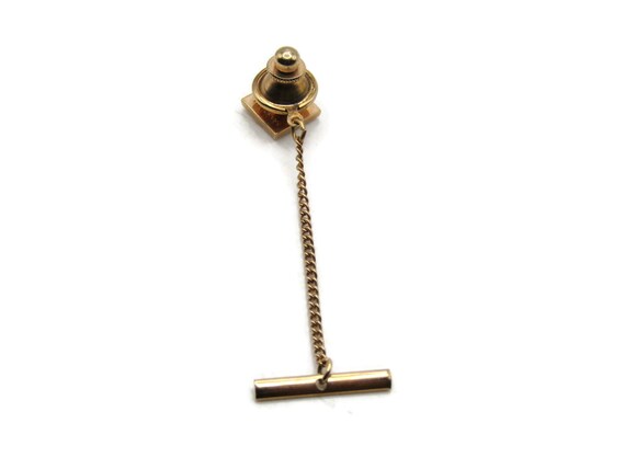 Square Tie Pin And Chain Triangle Shapes Men's Je… - image 3