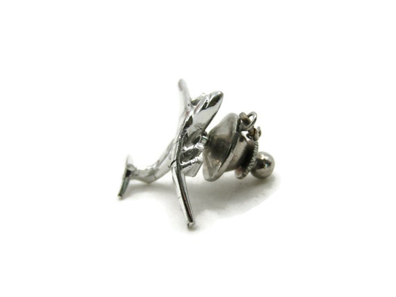 Airplane Tie Pin Men's Jewelry Silver Tone - image 2