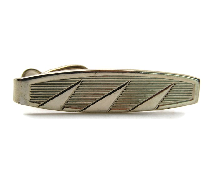 Horizontal And Triangle Design Tie Clip Tie Bar Men's Jewelry Gold Tone