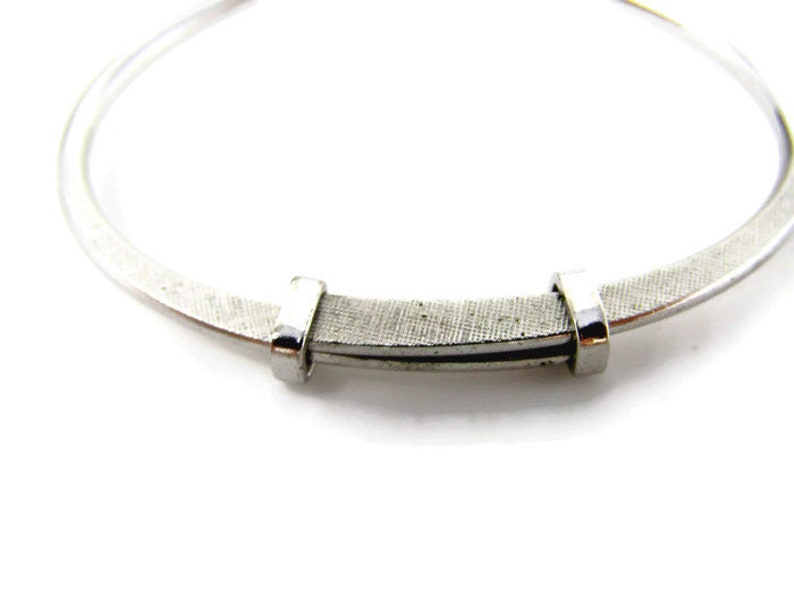 Silver Tone Loop Tie Clip Vintage Tie Bar Nice Design