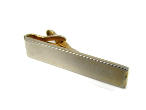 Cool Tie Clip Vintage Tie Bar Classic Gold Tone G… - image 3
