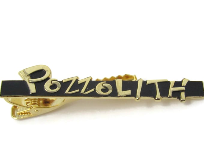 Pozzolith Tie Clip Tie Bar: Vintage Gold Tone - Stand Out from the Crowd with Class