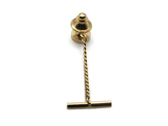 Round Tie Pin And Chain Circle Center Men's Jewel… - image 3
