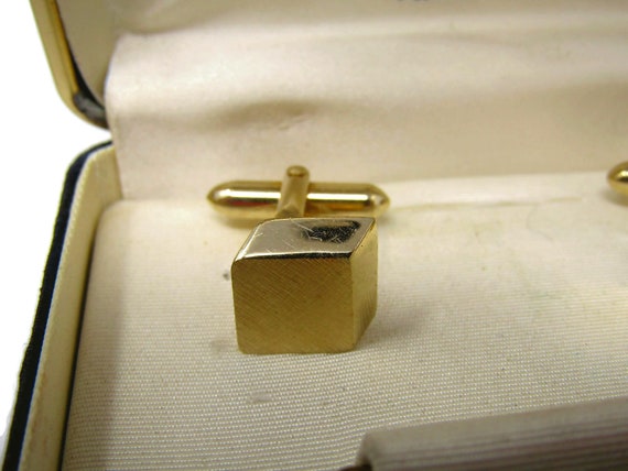 Men's Cufflink and Tie Bar Set Vintage Avant Gard… - image 3