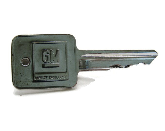 GM Car Key Tie Clip Tie Bar Men's Jewelry Silver Tone