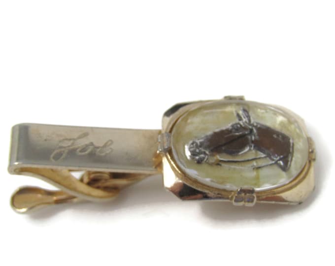 Joe Horse Tie Clip Tie Bar: Vintage Gold Tone - Stand Out from the Crowd with Class
