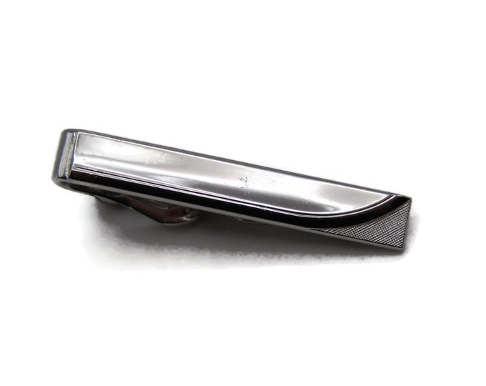 Curved Edge Smooth Finish Silver Tone Tie Bar Tie Clip Men's Jewelry