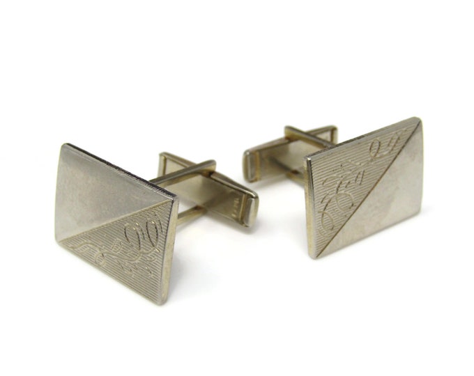 Plant Vine Cufflinks for Men: Vintage Gold Tone - Stand Out from the Crowd with Class