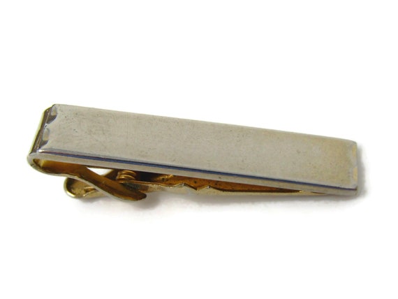 Cool Tie Clip Vintage Tie Bar Classic Gold Tone G… - image 2