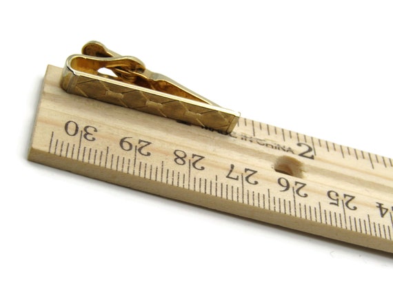 Interlocking Diamond Pattern Modernist Gold Tone … - image 4