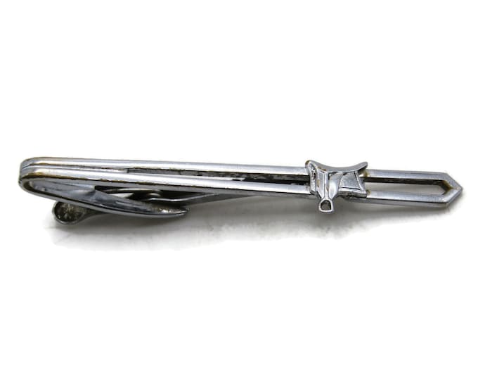 Horse Saddle Equestrian Tie Clip Tie Bar Men's Jewelry Silver Tone