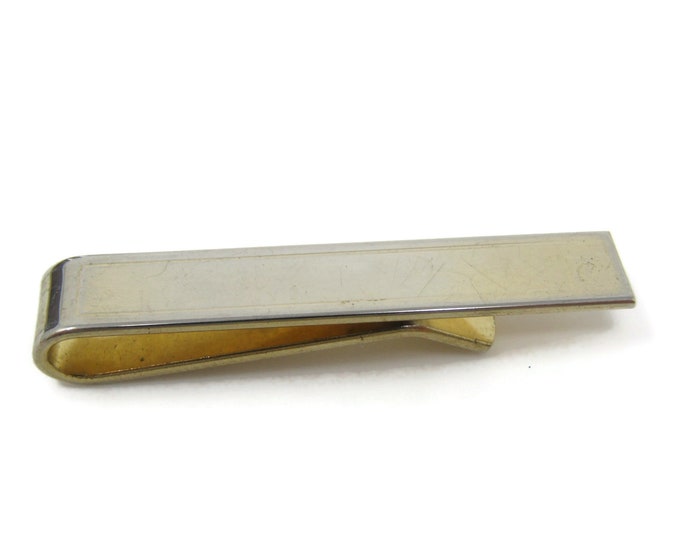 Classic Simple Tie Clip Bar Gold Tone Vintage Men's Jewelry Nice Design