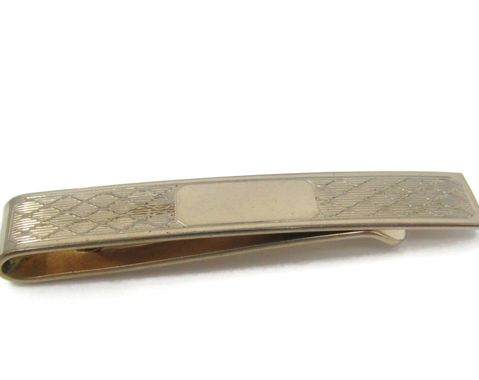 Crossing Lines Diamond Shape Tie Clip Tie Bar: Vintage Gold Tone - Stand Out from the Crowd with Class