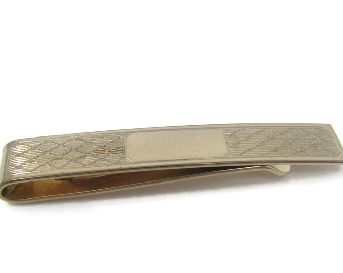 Crossing Lines Diamond Shape Tie Clip Tie Bar: Vintage Gold Tone - Stand Out from the Crowd with Class