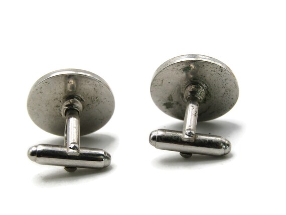 Circle With Lines Motif Cuff Links Men's Jewelry … - image 2