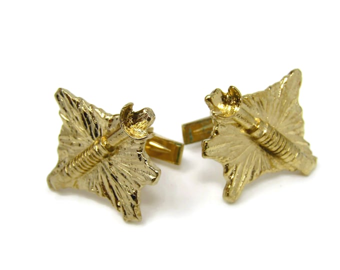 Shock Absorber Cufflinks for Men Vintage Gold Tone